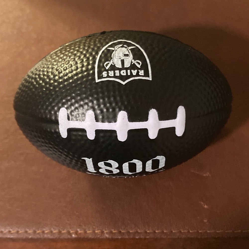 Black and White Raiders stress ball  Mini Football